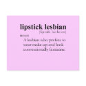 LIPSTICK LESBIAN (definition) postcards