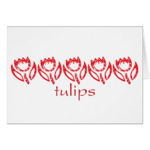Lipstick Tulips five kisses Cards