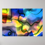 Liquid forms - colourful abstract art posters