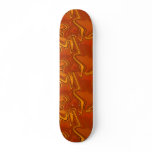 Liquid Gold Orange & Yellow Abstract Design skateboards