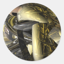 Liquid Metal Round Sticker