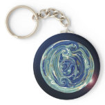 Liquid Planet Abstract Keychain