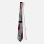 Liquid Silver iii Red and Black Power Tie