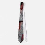 Liquid Silver Red and Black Power Tie