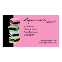 Liquorice Allsorts pink Business Card