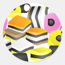 Liquorice Allsorts Round Stickers