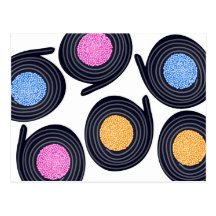 Liquorice Catherine Wheels Post Card