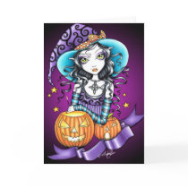 Lisa Gothic Halloween Witch Card
