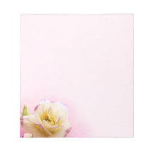 Lisianthus Flower on Pink Notepad