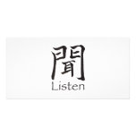 Listen Kanji Character photo cards
