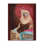 "Listen" Post Card