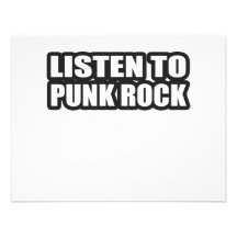 LISTEN TO PUNK ROCK MUSIC CUSTOM INVITATIONS