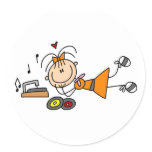 Listening To The Record Player Sticker