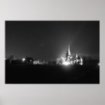 Lit Church at Night Bobrka posters