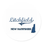 Litchfield New Hampshire City Classic Round Stickers