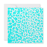 Lite Blue Leopard Print Custom Invitations