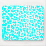 Lite Blue Leopard Print Mousepads