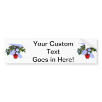 Literati Maple Bonsai Graphic Image Bumper Stickers