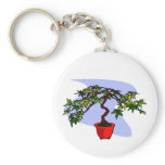 Literati Maple Bonsai Graphic Image Key Chain