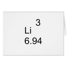 LITHIUM Li Greeting Card