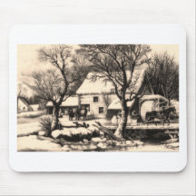 Lithograph ~ Winter Scene Mousepad