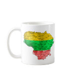 Lithuania Flag-colour Map Customisable Mug