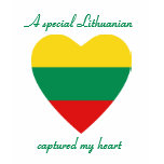 Lithuania Flag Heart Custom T-Shirt