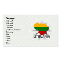Lithuania Flag Map 2.0 Business Card