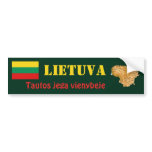 Lithuania Flag + Map Bumper Sticker bumper stickers