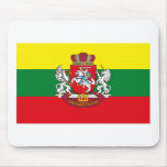 Lithuania Flag w COA Mousepad