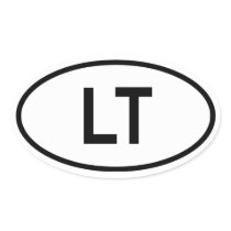 Lithuania "LT" Oval Sticker