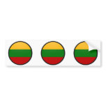 Lithuania quality Flag Circle bumper stickers