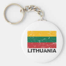 Lithuania Vintage Flag Keychains