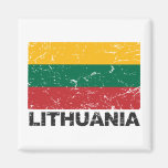 Lithuania Vintage Flag Magnet