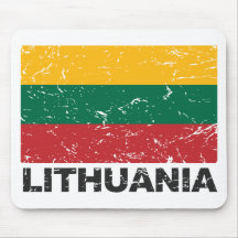 Lithuania Vintage Flag Mouse Pad