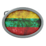 Lithuanian Flag Oval Belt Buckle