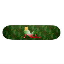 Lithuanian Girl Silhouette Flag Skateboard Decks