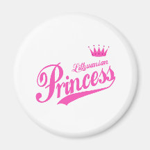 Lithuanian Princess Refrigerator Magnet