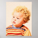littel boy with curls posters