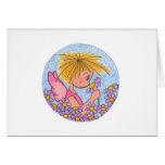 Little Angel with Purple Flowers