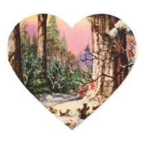 Little Animals in the Snow Stickers