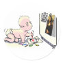 LiTTLe ArTiSt Round Sticker
