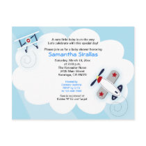 Little Aviator Aeroplane Baby Shower Post Card
