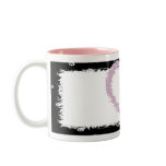 Little Ballerina Holding Rose in Heart Mug