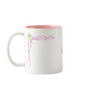 Little Ballerina in Pink Tutu Holding Rose Mug