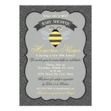 Little Bee Shower Invitation