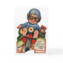 Little Biker Boy Vintage Valentine cards