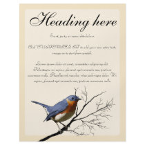Little Bird Blue, customisable Flyers