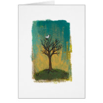 Little bird sings fun pretty original art painting