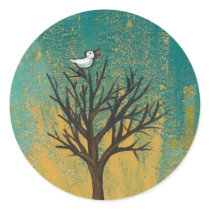 Little bird sings fun pretty original art painting